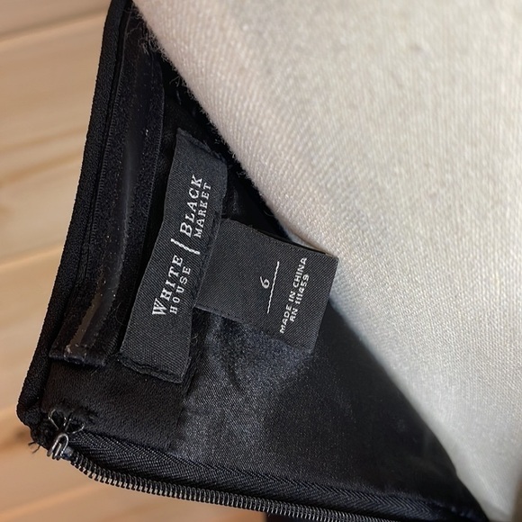 White House Black Market strapless black striped mini dress - size 6 - Picture 5 of 7